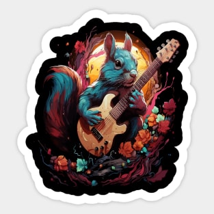 Squirrel Playing Guitar Sticker